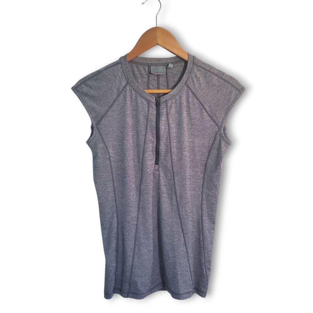 Athleta Cap Sleeved 1/4-zip Tank Top, Size S.